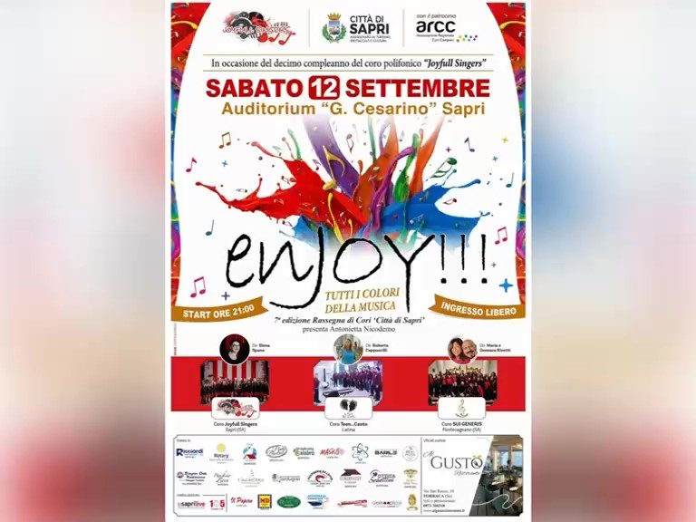 Sapri si veste di musica: torna “enJOY!!! Tutti i Colori della Musica”